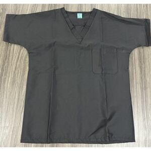 Scrub Fashion Seal Healthcare Black Short Sleeve V Neck Size XS. 3 Pack